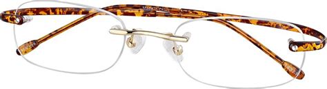 tortoise shell rimless glasses